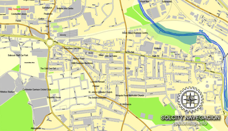 Map Of Colchester Town