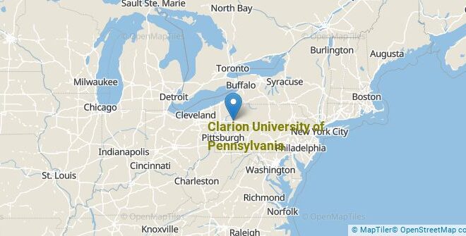 Map Of Clarion University Pa