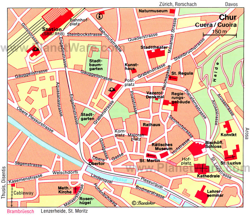 Switzerland Map With Tourist Attractions