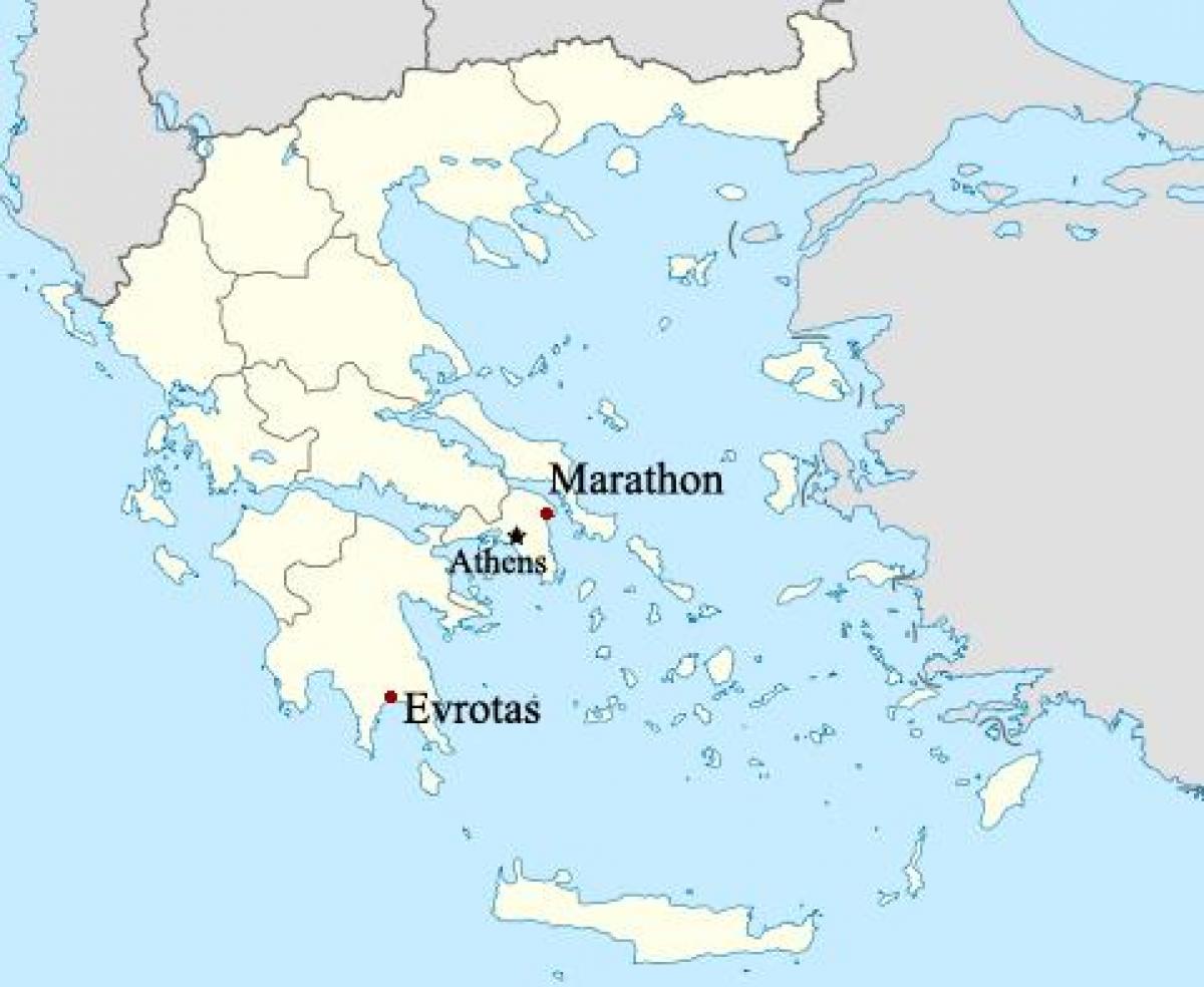Marathon Greece map - Map of Marathon Greece (Southern Europe - Europe)