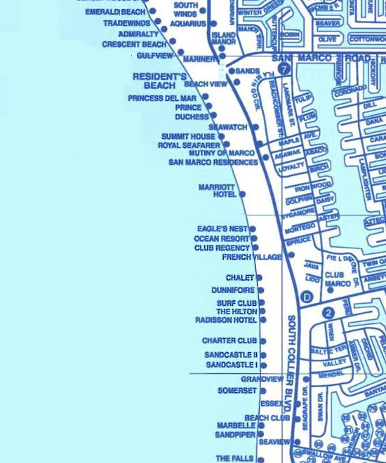 Map Of Gulf Shores Condos