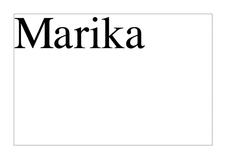 What Does Marika Mean