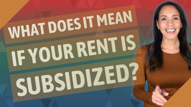 What Does Rent Subsidy Mean