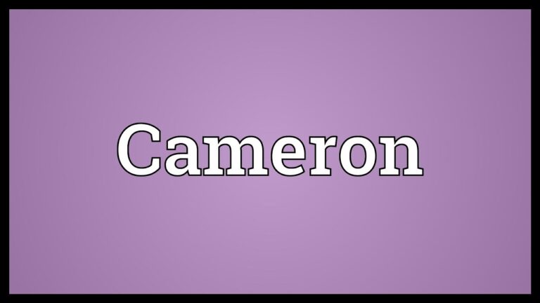 What Does The Name Cameron Mean In The Bible