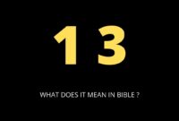 What Does The Number 13 Mean Prophetically
