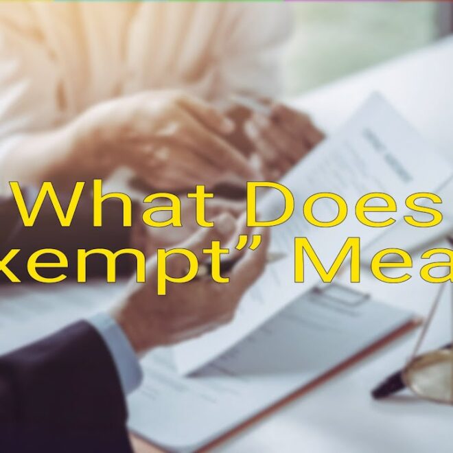 What Does Permit Exempt Mean