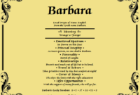 What Is The Spiritual Meaning Of The Name Barbara