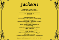 What Does The Name Jackson Mean Personality