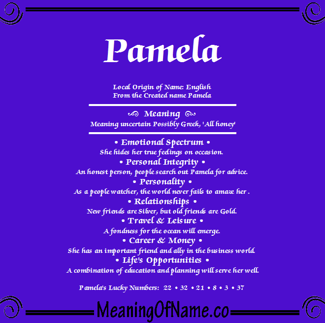 What Is The Spiritual Meaning Of The Name Pamela