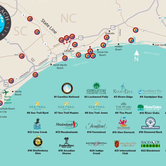 Map Of Golf Courses In Myrtle Beach