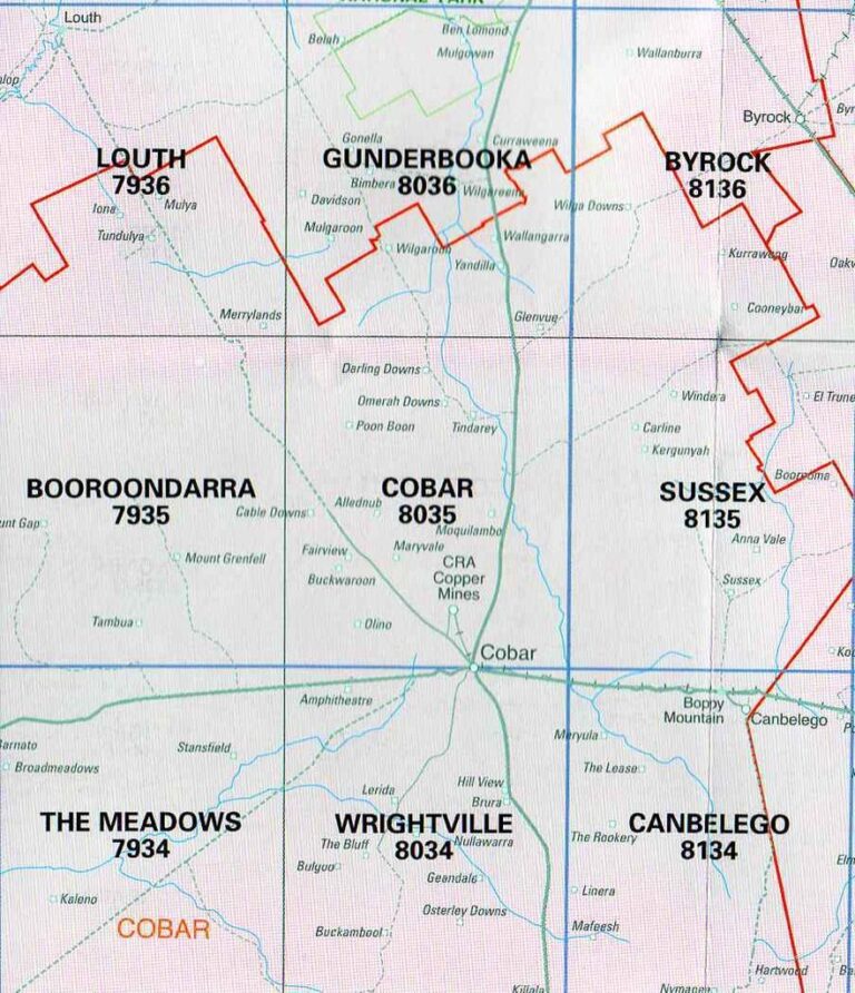 Map Of Cobar Nsw