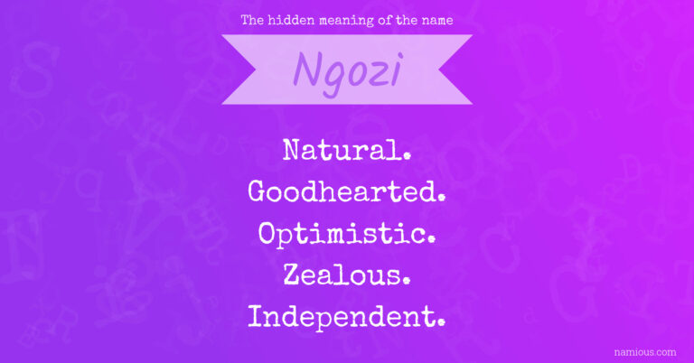 What Does Ngozi Mean