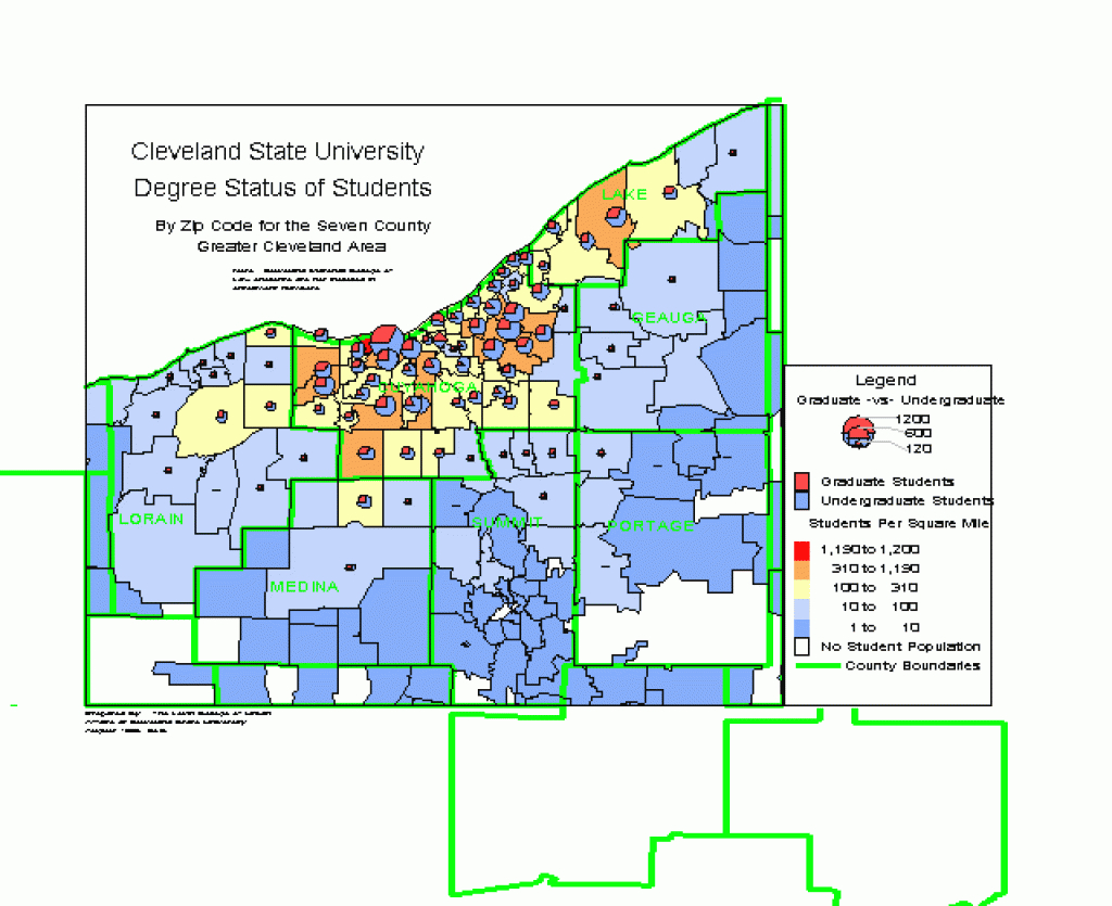 Cleveland State Map - Printable Map