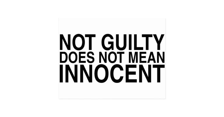 What Does Not Guilty Mean In Court