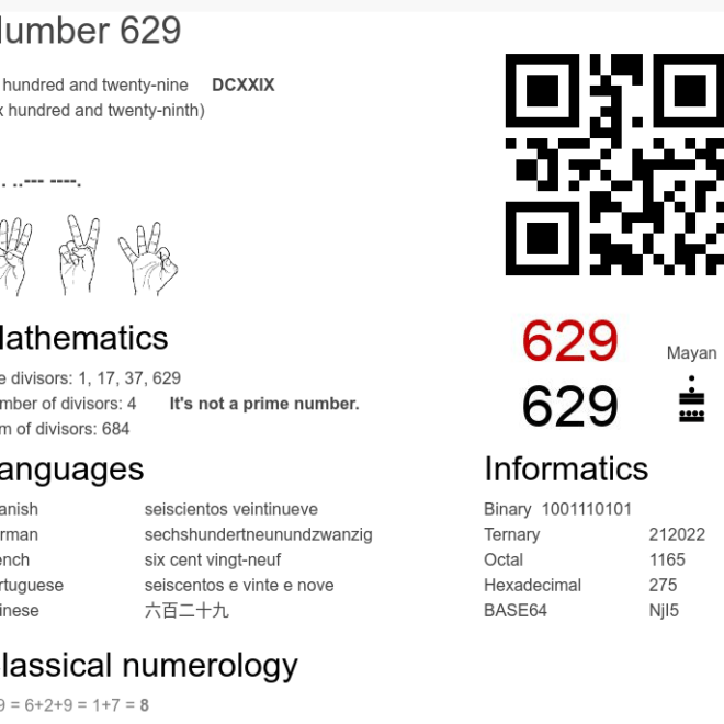 What Does 629 Mean