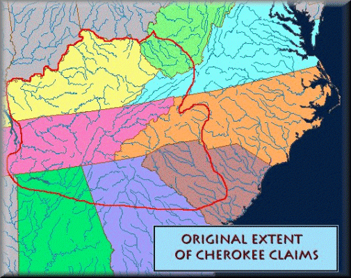 History of the Cherokee -- Cherokee Maps