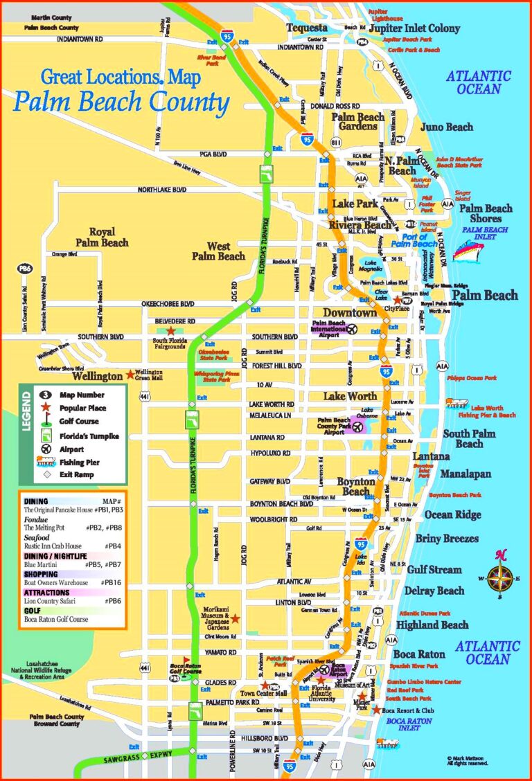 Map Of Cities In Palm Beach County