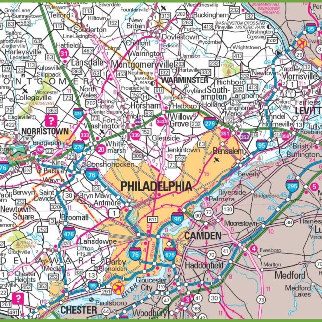 Map Of Greater Philadelphia Area