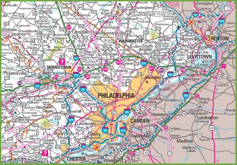 Map Of Greater Philadelphia Area