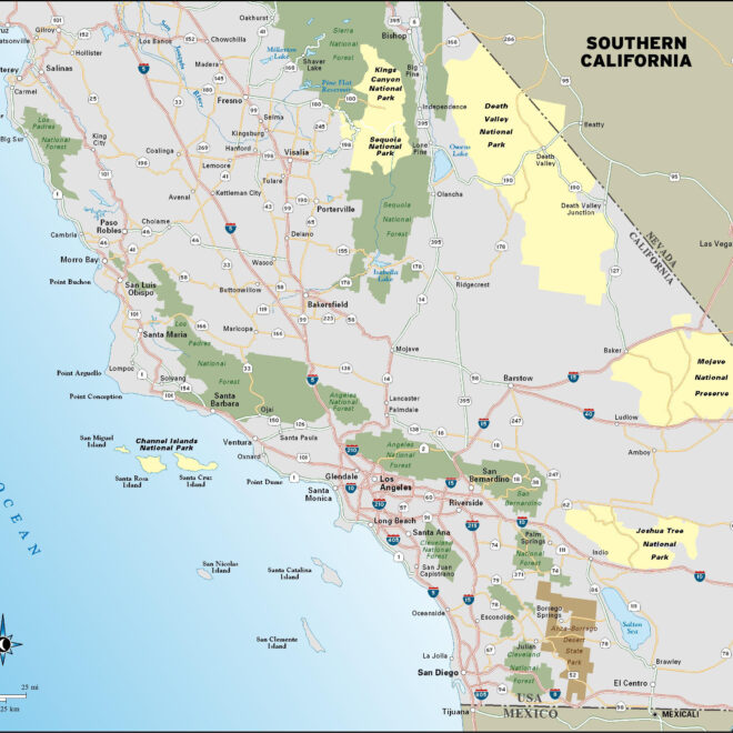 Map Of Coastal California Cities