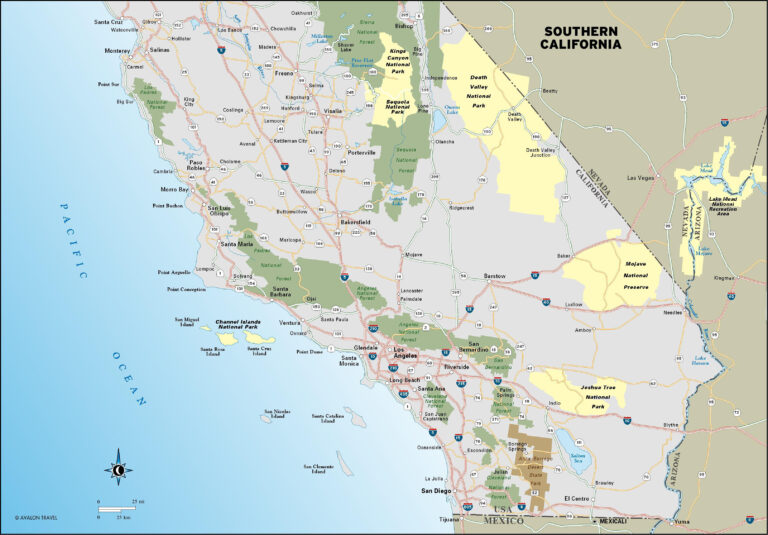 Map Of Coastal California Cities