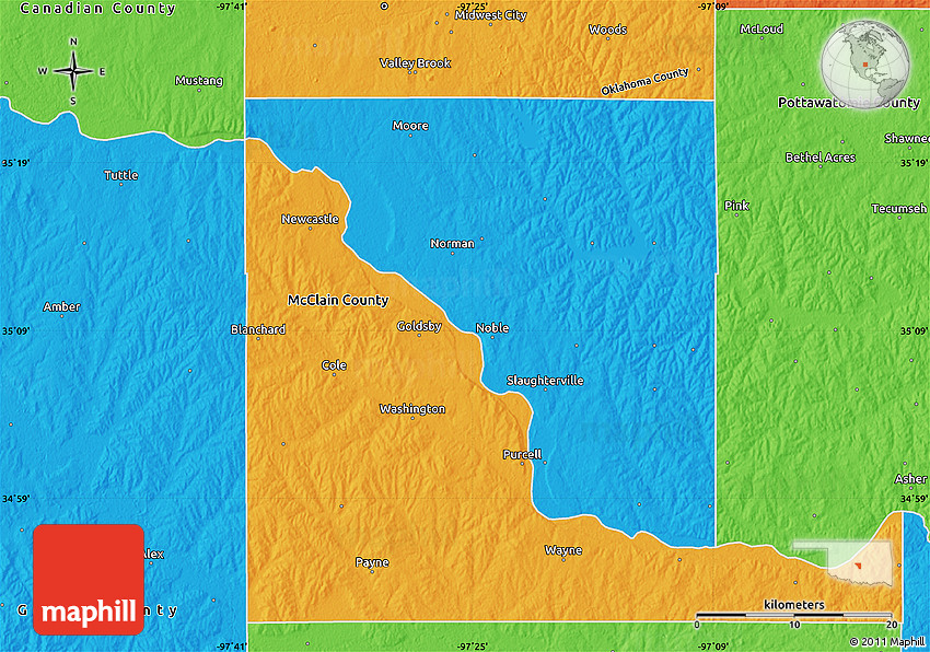 Political Map of Cleveland County