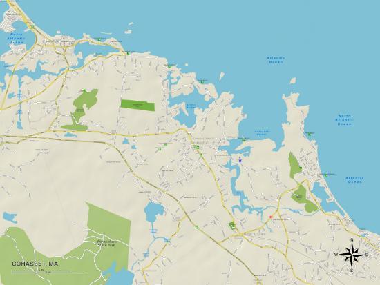 Political Map of Cohasset, MA