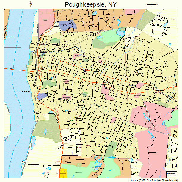 Poughkeepsie New York Street Map