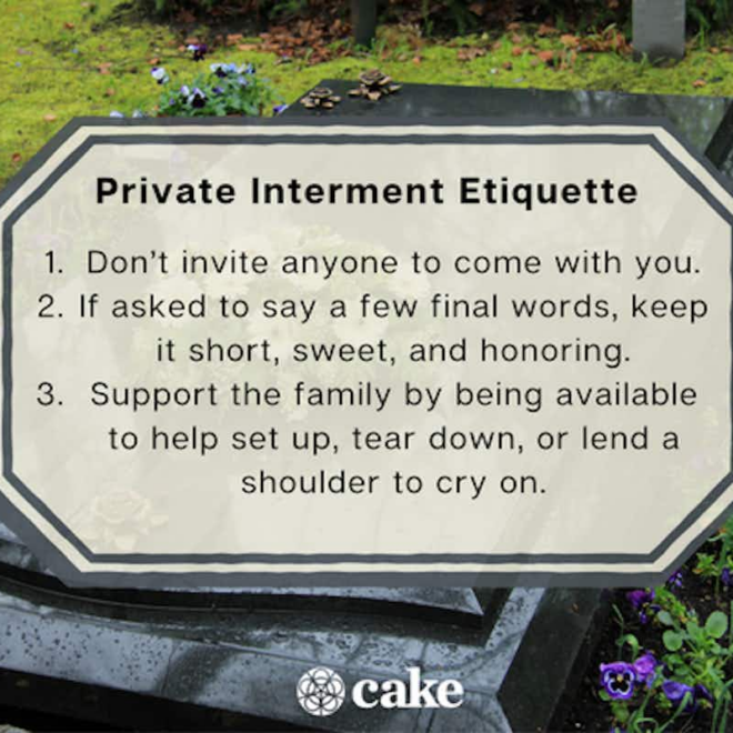 What Does Private Interment Mean