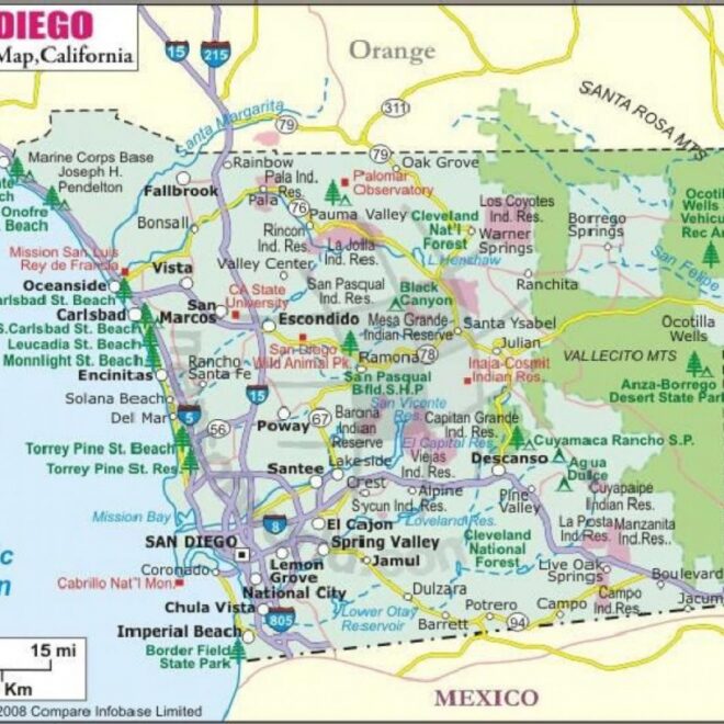 Map Of Cities In San Diego County