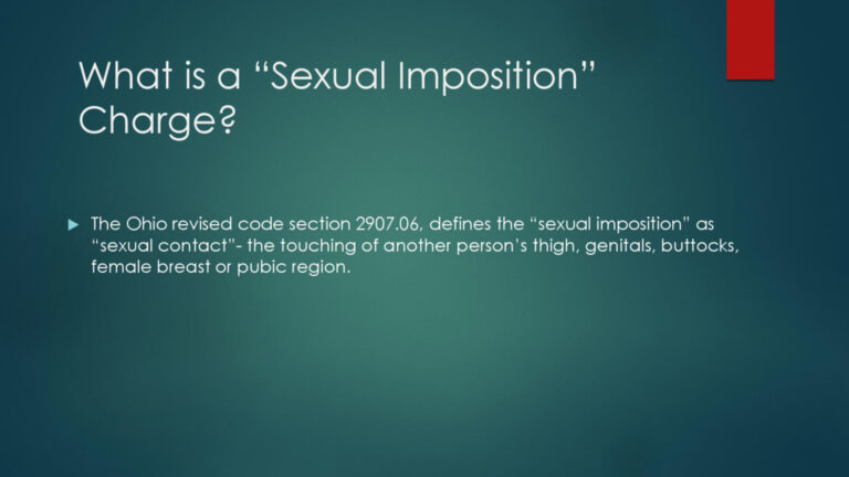 What Does Sexual Imposition Mean