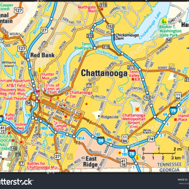 Map Of Chattanooga Tennessee