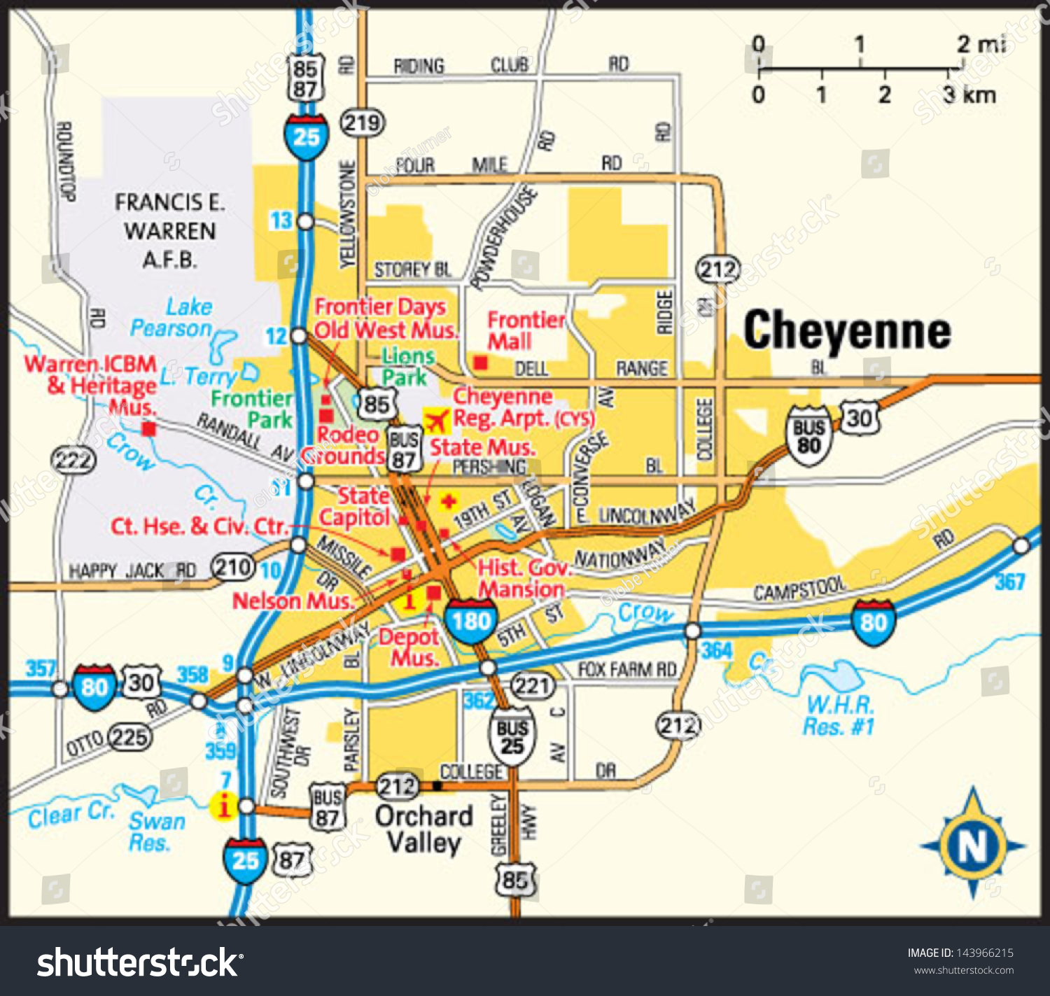 Cheyenne Area Map