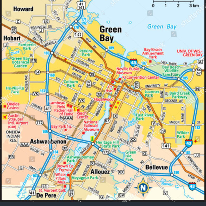Map Of Green Bay Area