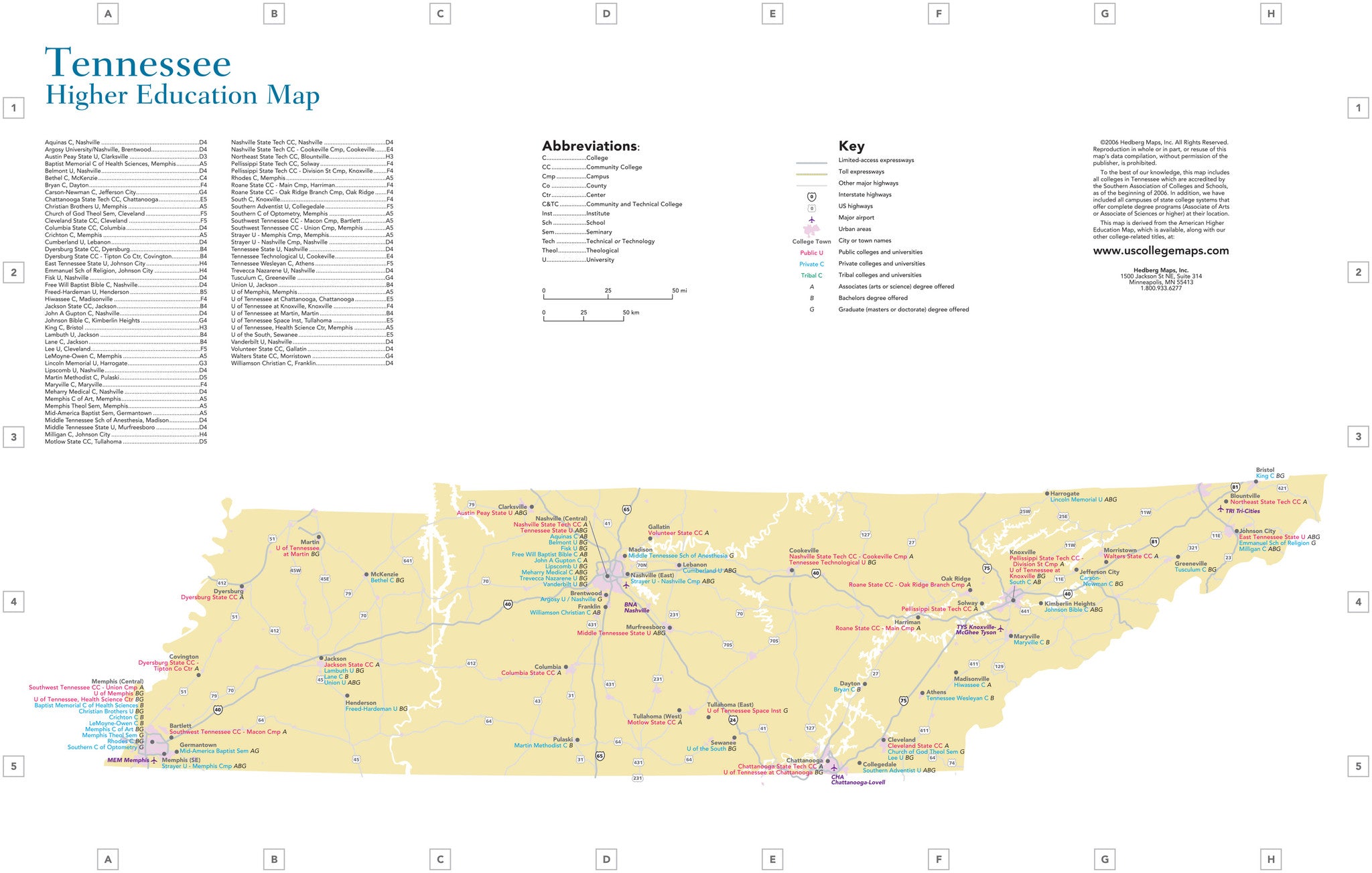 Colleges & Universities - Hedberg Maps