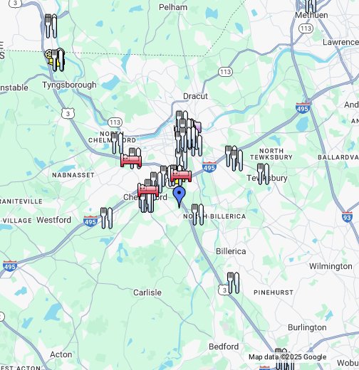 Chelmsford MA - Google My Maps