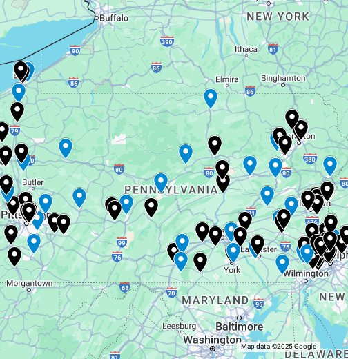 Colleges in Pennsylvania - Google My Maps