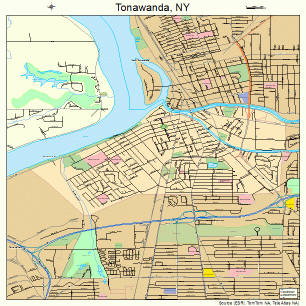 Tonawanda New York Street Map 3674166 Alternative View