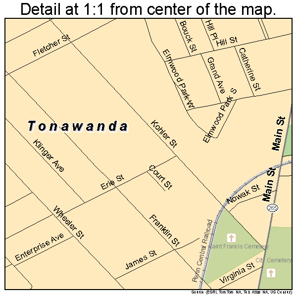 Map Of City Of Tonawanda Ny