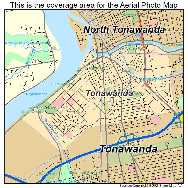Aerial Photography Map of Tonawanda, NY