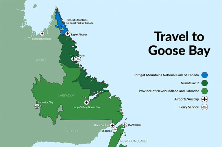 Map of Goose Bay, Canada