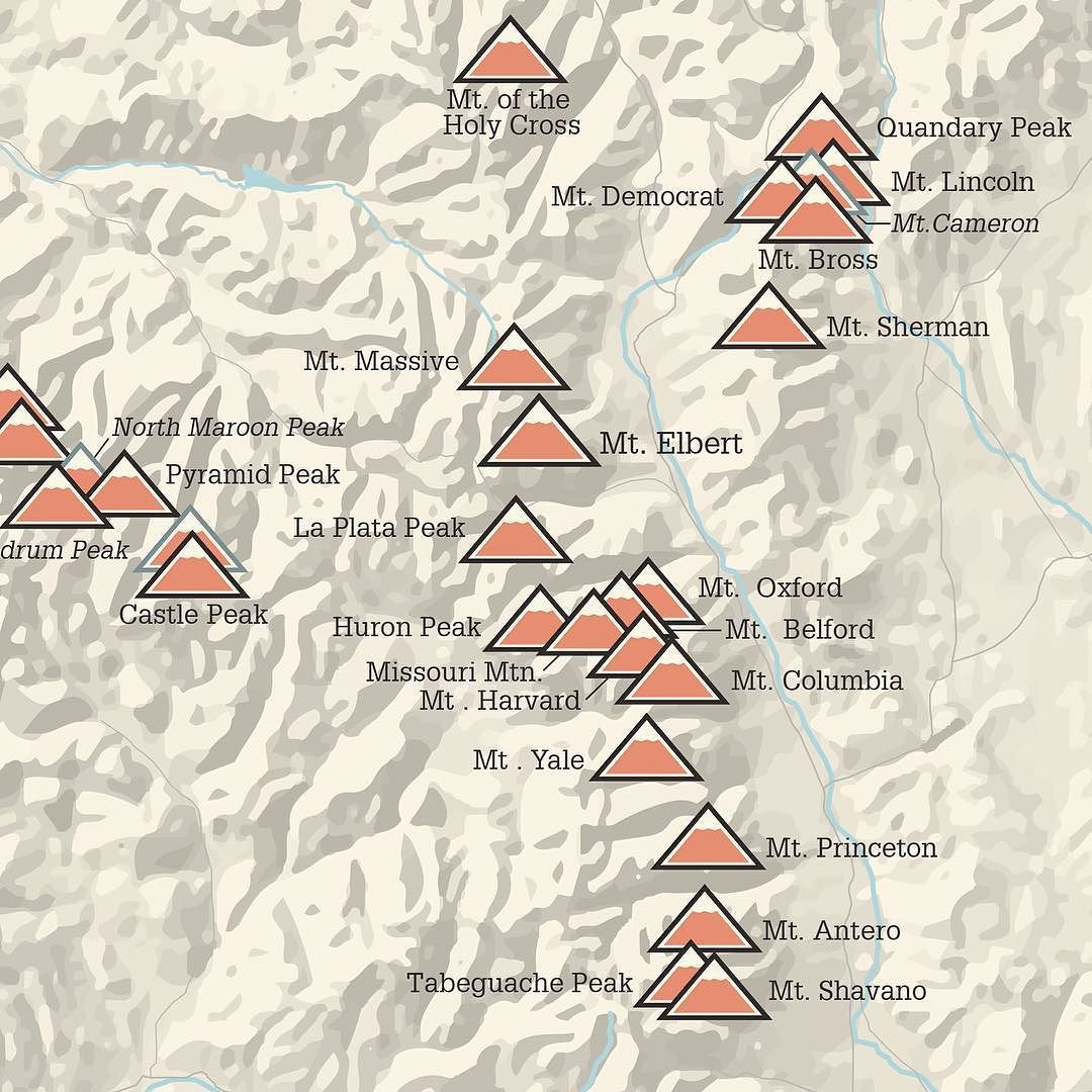 A new edition of Colorado Fourteeners map