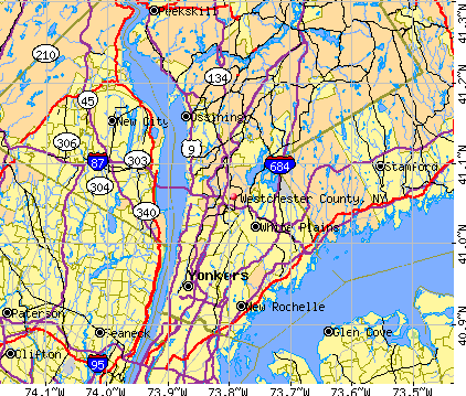 Map Of Westchester County NY