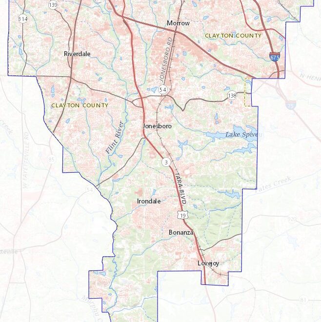 Map Of Clayton County Ga