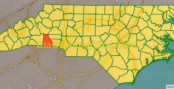 Map Of Cleveland County North Carolina