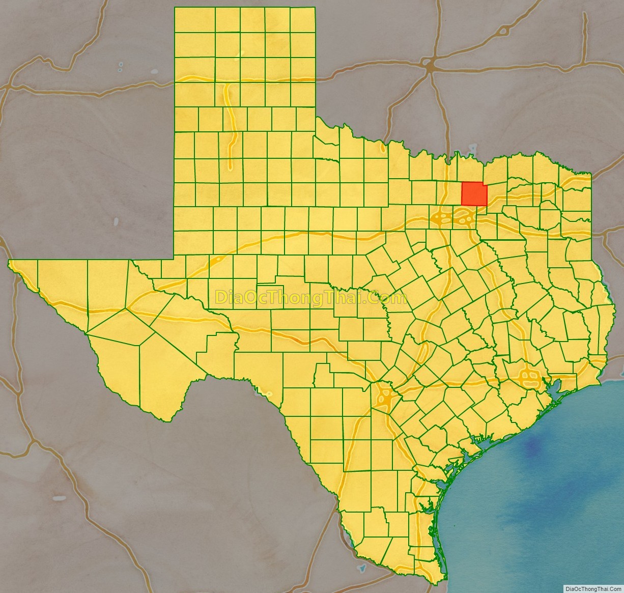 Map of Collin County, Texas - Thong Thai Real