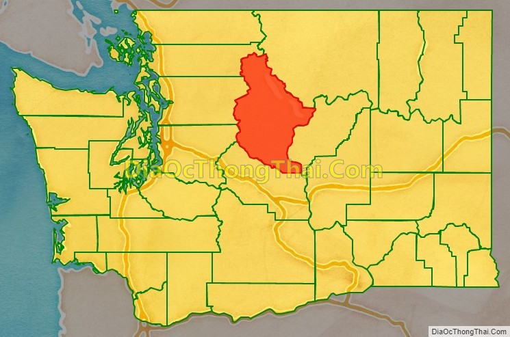 Map of Chelan County, Washington - Thong Thai Real
