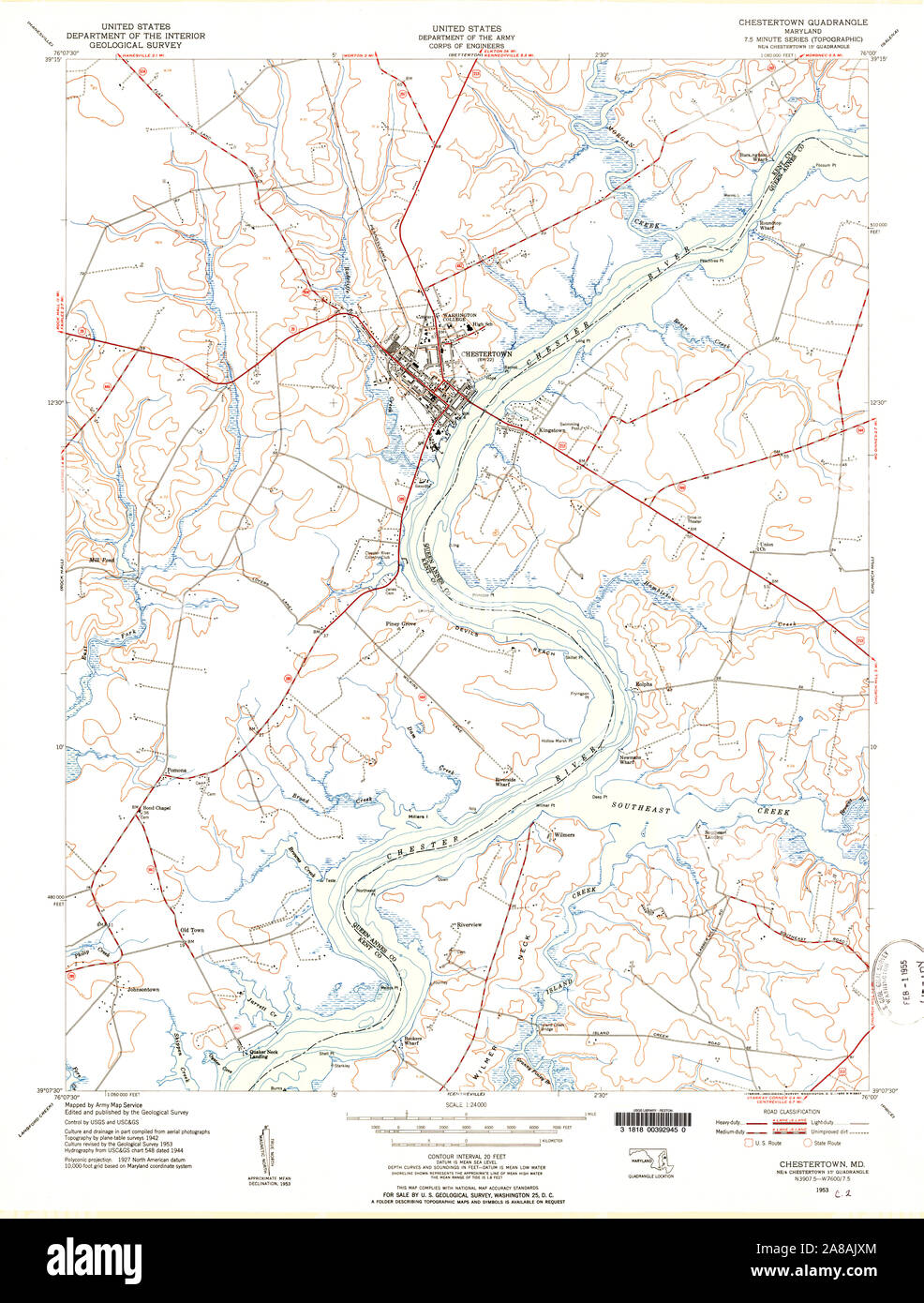 High-Resolution USGS Topo Map of Chestertown
