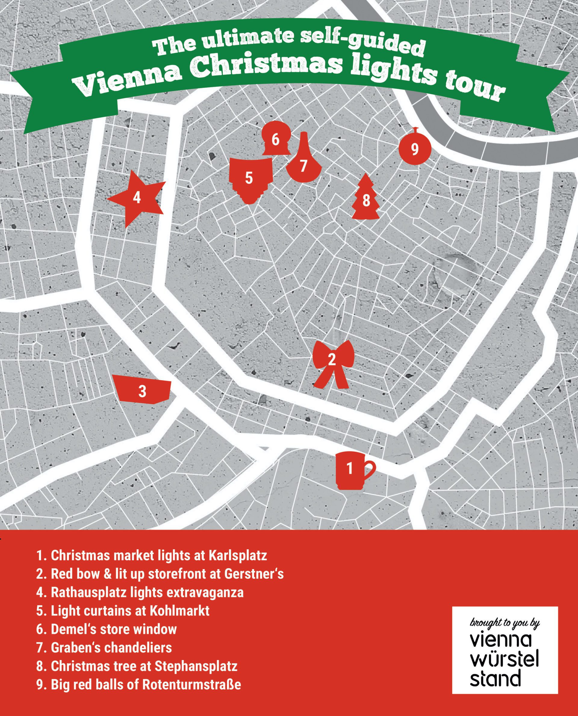 Vienna Christmas Lights Tour Map