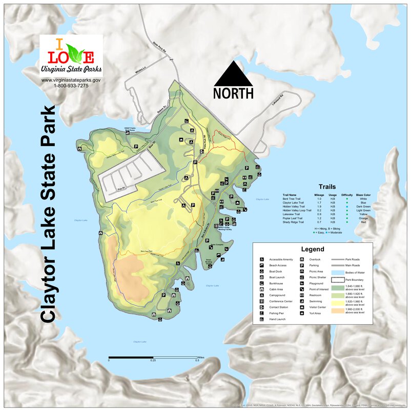 Claytor Lake State Park Map by Virginia State Parks